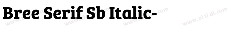 Bree Serif Sb Italic字体转换